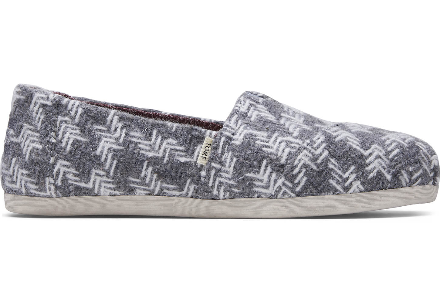 Toms Check Print Classics - Womens Slip Ons - Grey/White - NZ - 253401XJK